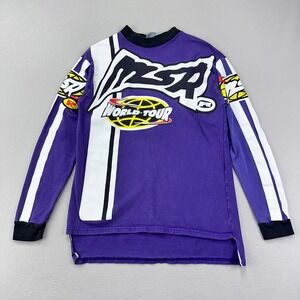 VTG MSR‎ Motocross Racing Shirt Mens Medium Purple 90s World Tour L/S Rare USA